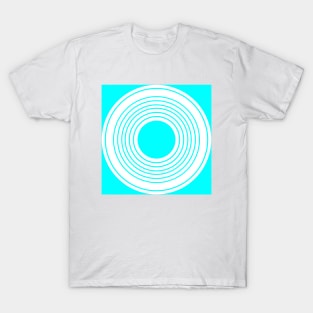 Light blue and white circles in each other T-Shirt